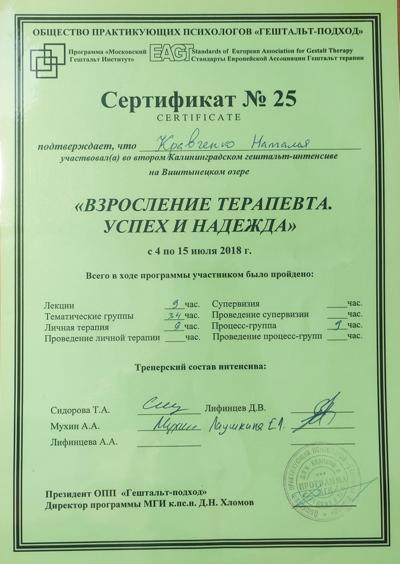 Московский Гештальт Институт Повышение квалификации по гештальт-терапии (интенсив) 2018