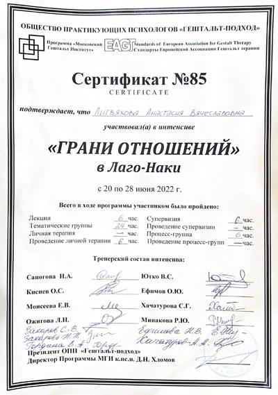Московский Гештальт институт Интенсив 2022-2022