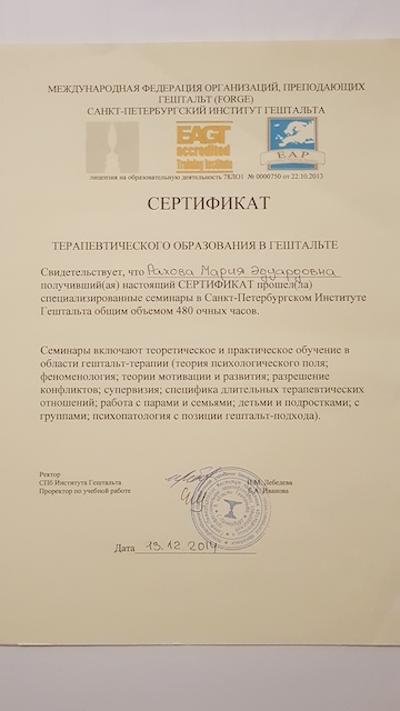 Санкт-Петербургский Гештальт Институт супервизор, гештальт-терапевт, ведущий групп 2010-2014