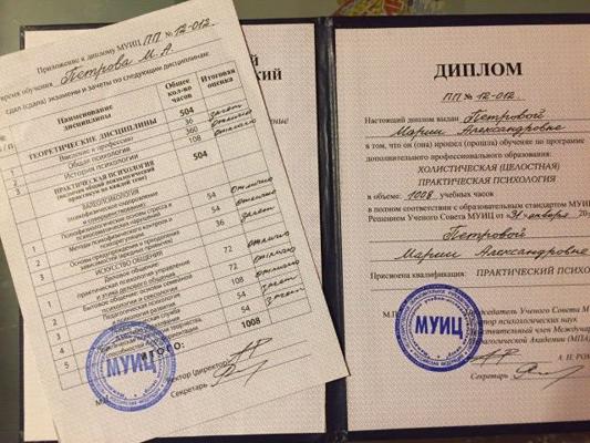 МУИЦ Практический психолог 2010-2012