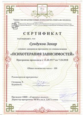 Московский гештальт институт Психолог 2017-2018