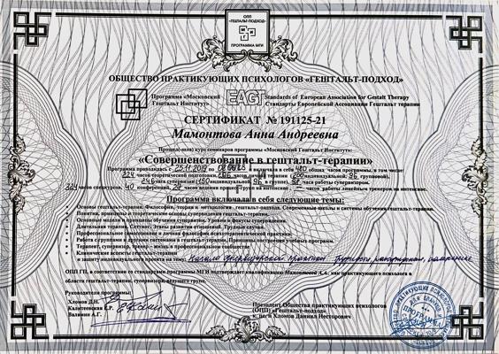 Московский Гештальт Институт Супервизор, ведущий групп 2019-2023