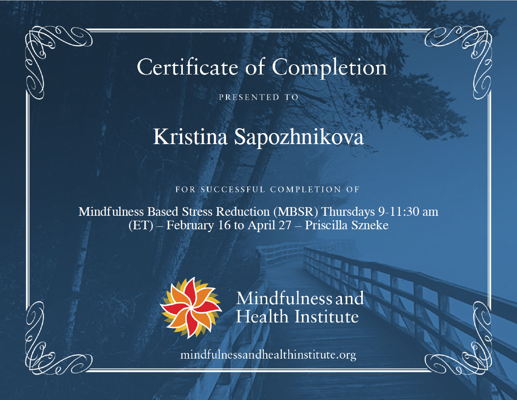 Mindfulness and Health Institute, Brown University Mindfulness-based stress reduction 2023