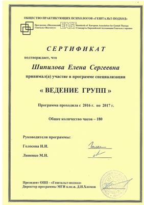 Московский Гештальт Институт Ведение групп 2016-2017